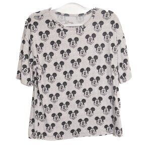 Disney 100 Size S(4-6) Mickey Mouse All Over Print Soft Pajama Top